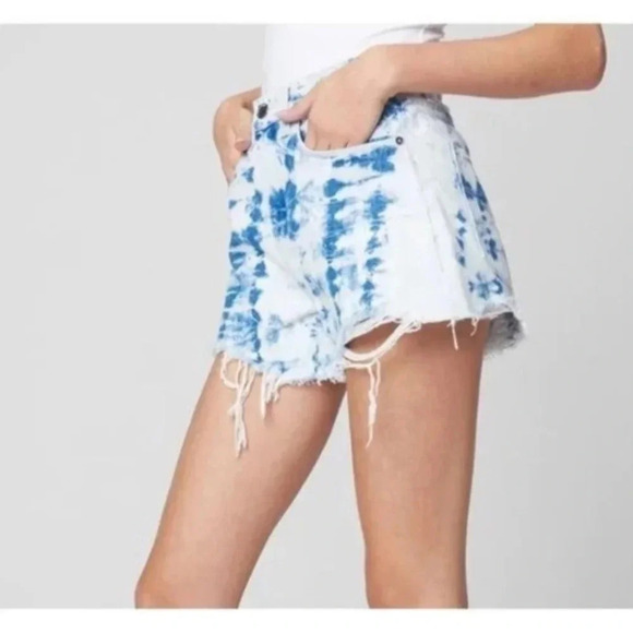 BLANKNYC jean shorts 28 the barrow vintage high rise short shorts 100% cotton - Picture 2 of 9